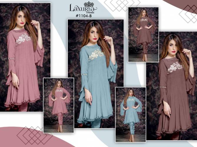 Laxuria Trendz 1104 Party Wear Georgette Designer Tops With Bottom Collection
